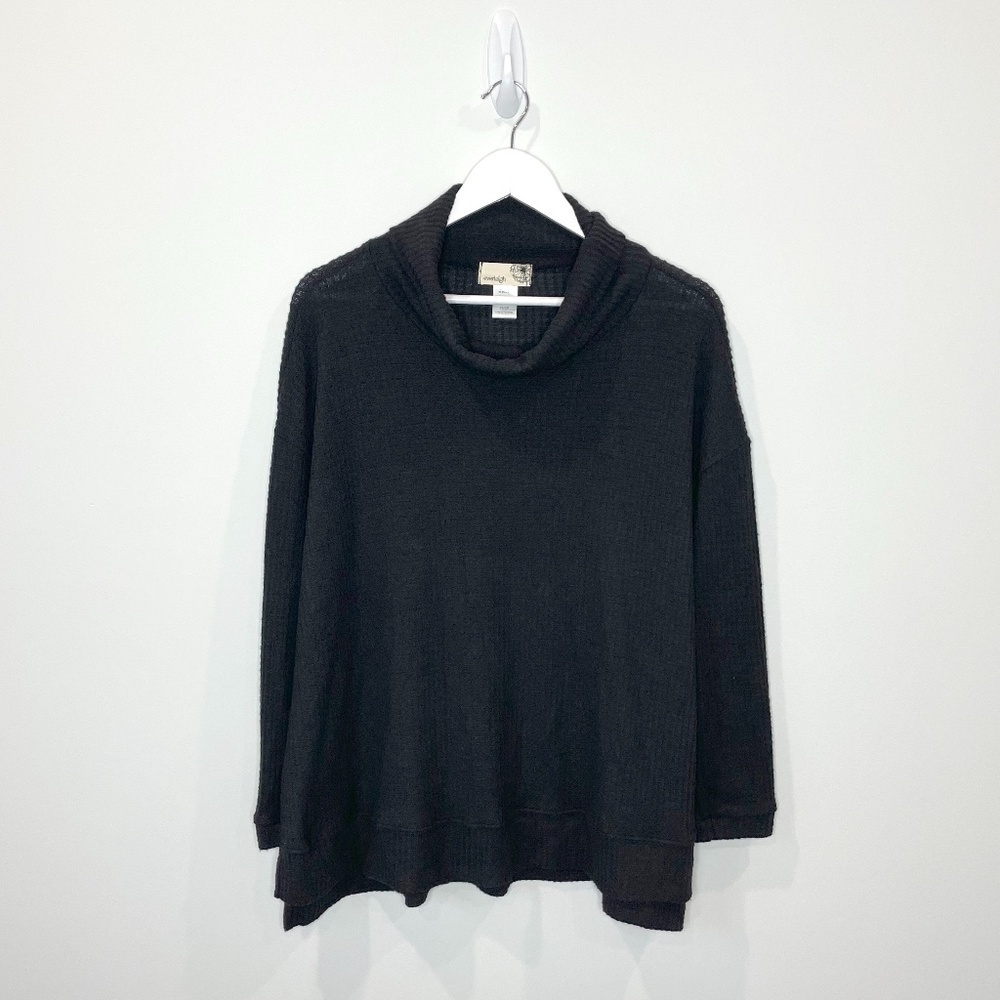 Everleigh Black Cowl Neck Lightweight Top